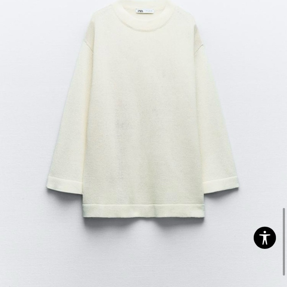 New with Tag LINEN BLEND PLAIN KNIT SWEATER